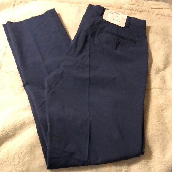 Calvin Klein Malik Wool Dress Pant, Blue - Picture 2 of 9